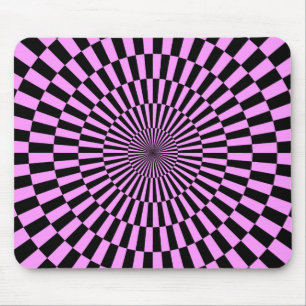 Op Art - Licht Violet en Zwart Muismat
