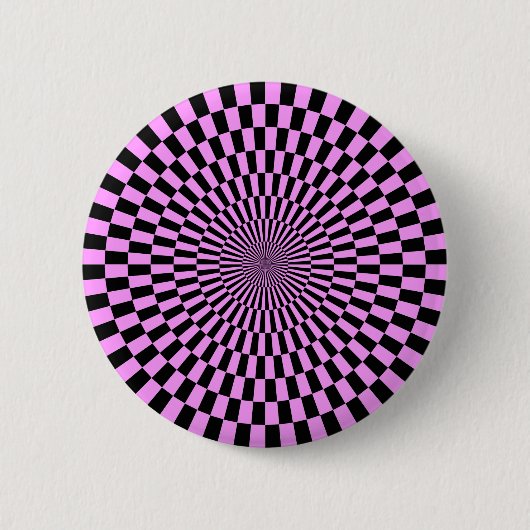 Op Art - Licht Violet en Zwart Ronde Button 5,7 Cm (Voorkant)