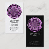 Op Art - Licht Violet en Zwart Visitekaartje (Voorkant / Achterkant)