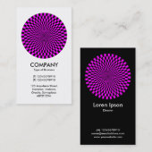 Op Art — Magenta en Black Visitekaartje (Voorkant / Achterkant)