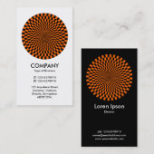 Op Art — Oranje en zwart Visitekaartje (Voorkant / Achterkant)