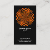 Op Art — Oranje en zwart Visitekaartje (Achterkant)