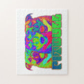 Op Art Pitbull Legpuzzel (Verticaal)