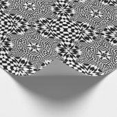 Op-Art Prix Madhi Black en White Cadeaupapier (Hoek)