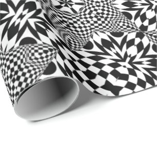 Op-Art Prix Madhi Black en White Cadeaupapier