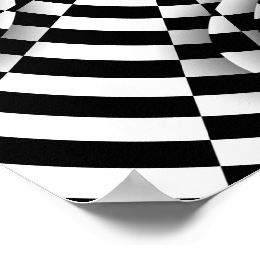 Op art Psychedelic-checkers Poster (Hoek)