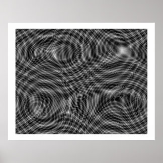 Op Art Random Moire Waves 01 Naadloos Poster