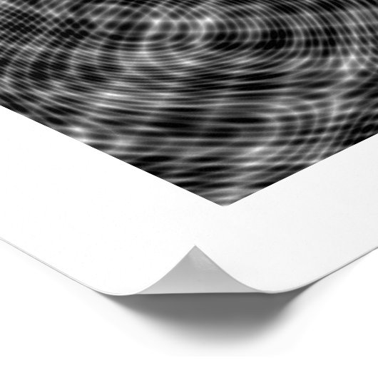 Op Art Random Moire Waves 01 Naadloos Poster (Hoek)