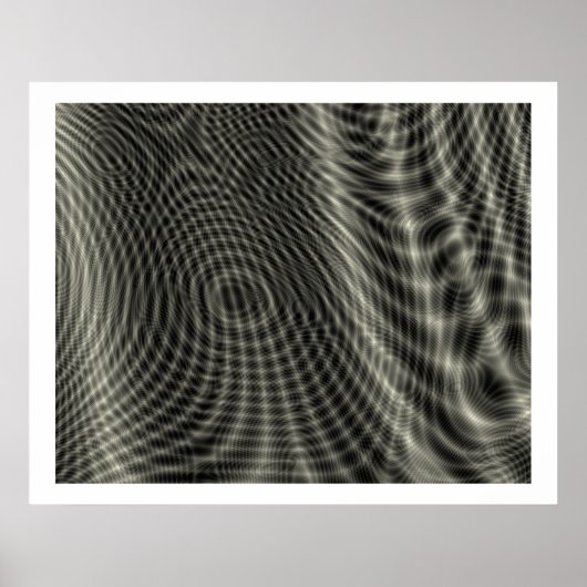 Op Art Random Moire Waves 09 Poster (Voorkant)