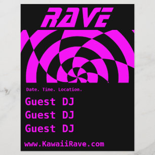 Op Art Rave Aangepaste Flyer