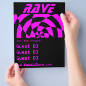 Op Art Rave Aangepaste Flyer (Hand)