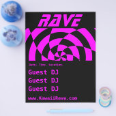 Op Art Rave Aangepaste Flyer (Enkel)
