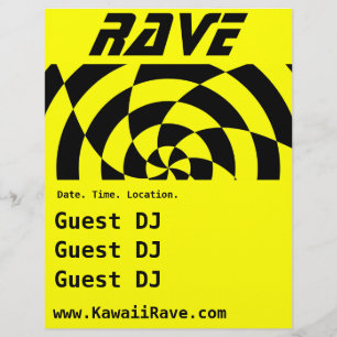 Op Art Rave Aangepaste Flyer
