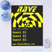 Op Art Rave Custom Flyer (Enkel)
