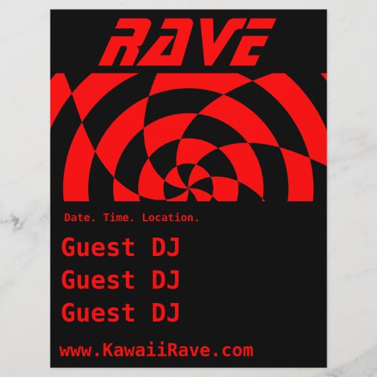 Op Art Rave Custom Flyer (Voorkant)