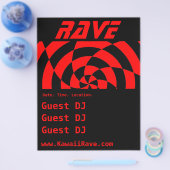 Op Art Rave Custom Flyer (Enkel)
