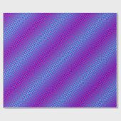 Op-Art Rigel blauw en fuschia Cadeaupapier (Vlak)