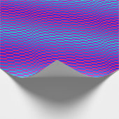 Op-Art Rigel blauw en fuschia Cadeaupapier (Hoek)