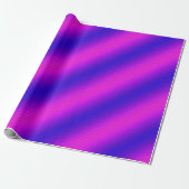 Op-Art Rigel paars en blauw Cadeaupapier (Uitgerold)