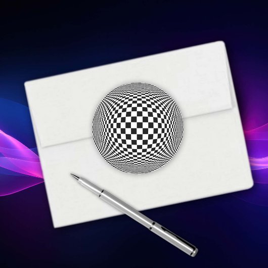 Op-art Ronde Sticker