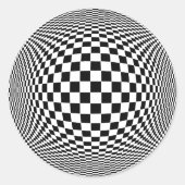 Op-art Ronde Sticker (Voorkant)