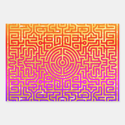 Op Art Sampler Inpakpapier Vel (Voorkant 3)