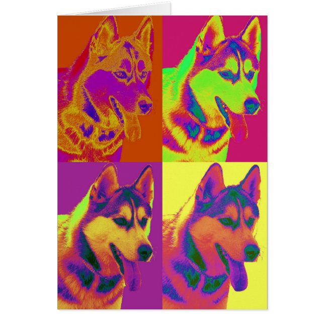 Op Art — Siberian Husky (Voorkant)