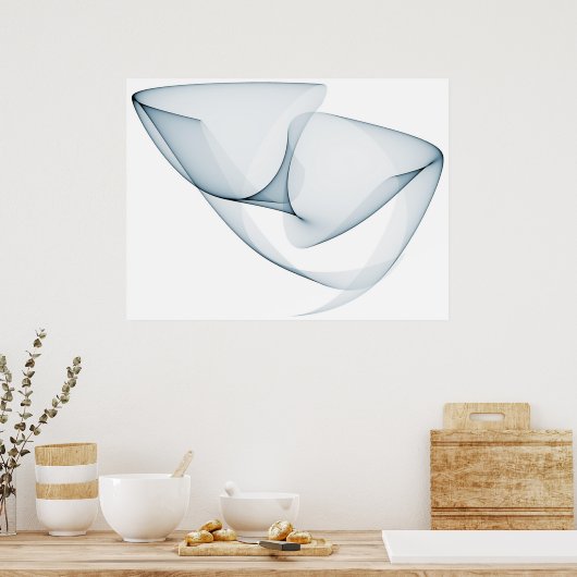 Op Art Sine Curves Poster (Keuken)