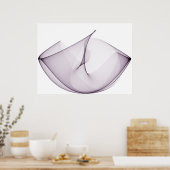 Op Art Sine Curves Three Violet Poster (Keuken)