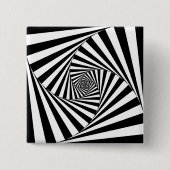 Op Art Spiral Vierkante Button 5,1 Cm (Voorkant)