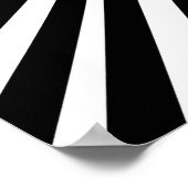 Op Art Sunburst – Zwart-wit Abstract Poster (Hoek)