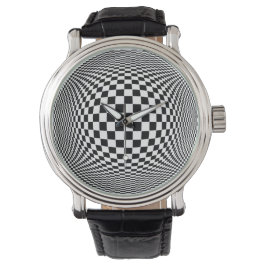 Op Art Time Bender Horloge