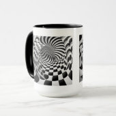 Op Art Tunnel Combo Mok, 15 oz Mok (Voorkant links)