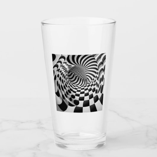 Op Art Tunnel Glass Tumbler (Voorkant)