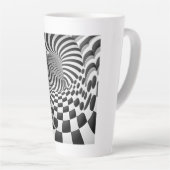 Op Art Tunnel Latte Mok (Rechterhoek)