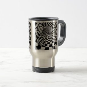 Op Art Tunnel Travel/Commuter Mok, 15 oz Reisbeker
