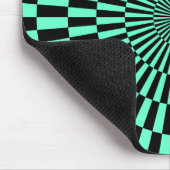 Op Art — Turquoise en Black Muismat (Hoek)