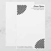 Op Art ventilator Briefpapier (Voorkant / Achterkant)
