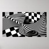 Op art Wave Poster (Voorkant)