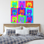 Op Art - West Highland Terrier Canvas Afdruk (Insitu (Slaapkamer))