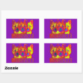 Op Art - West Highland Terrier Rechthoekige Sticker (Vel)