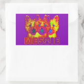 Op Art - West Highland Terrier Rechthoekige Sticker (Tas)