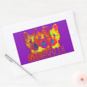 Op Art - West Highland Terrier Rechthoekige Sticker (Envelop)