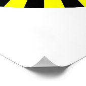 Op Art Wheel - Geel en Zwart Poster (Hoek)