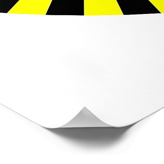 Op Art Wheel - Geel en Zwart Poster (Hoek)