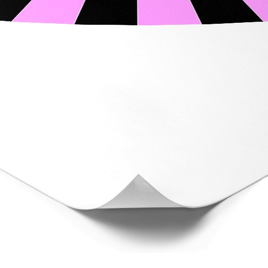 Op Art Wheel - Licht Violet en Zwart Poster (Hoek)