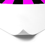 Op Art Wheel - Magenta en Black Poster (Hoek)