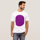 Op Art Wheel - Magenta en Black T-shirt (Voorkant volledig)
