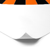 Op Art Wheel - Oranje en zwart Poster (Hoek)