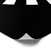 Op Art Wheel - zwart en wit op zwart Poster (Hoek)